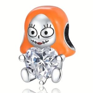 Orange and SILVER Sally Charm NWT